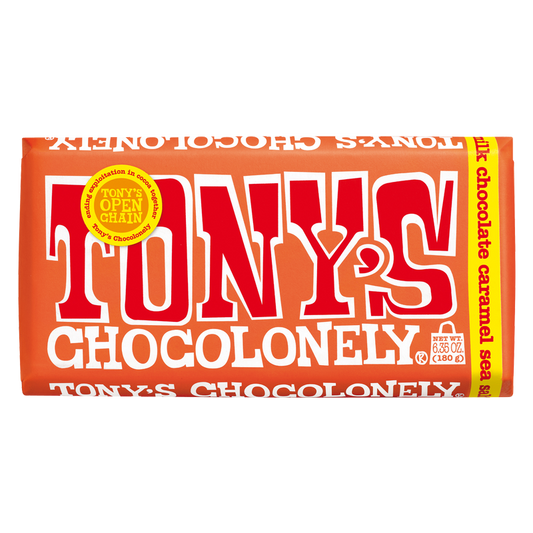 Tony's Chocolonely 32% Caramel & Sea Salt Milk Chocolate Bar 6.35oz