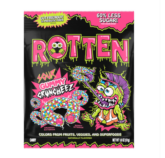 Rotten Sour Gummy Cruncheez, 1.8 oz