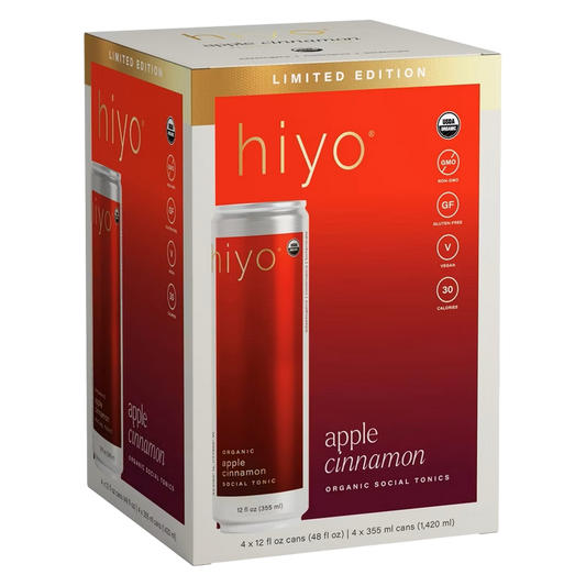 Hiyo Apple Cinnamon 4pk 12oz Can