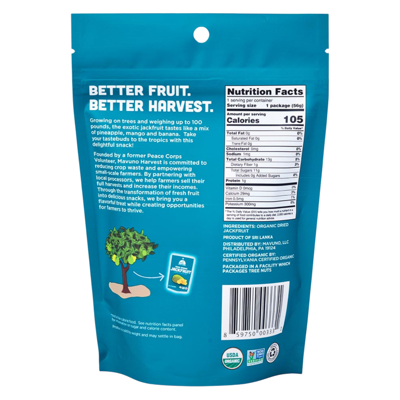 Mavuno Harvest Organic Unsweetened Dried Jackfruit, 2oz