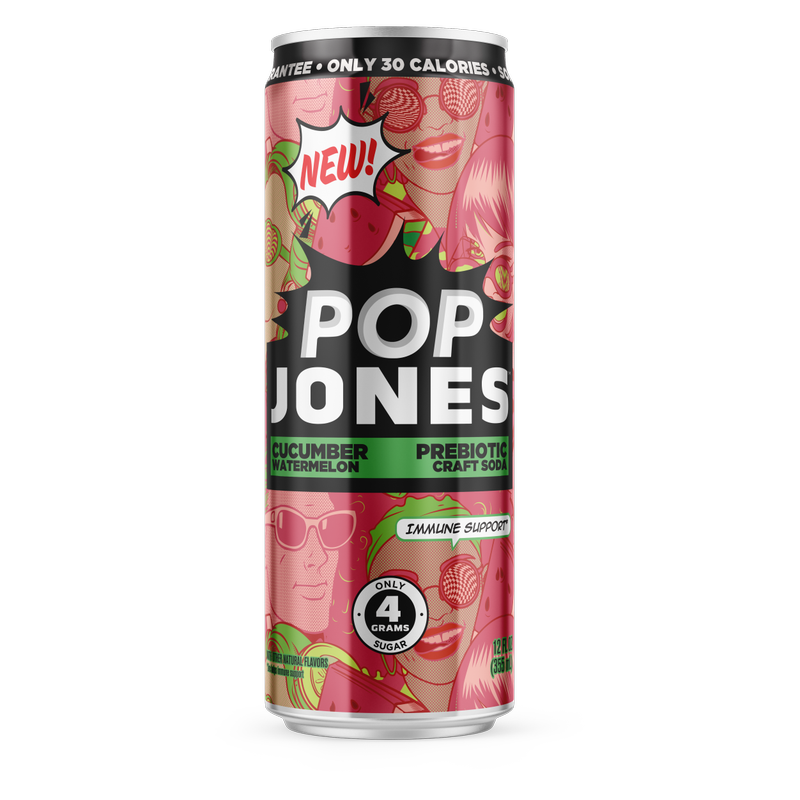 Pop Jones Watermelon Cucumber 12oz Can