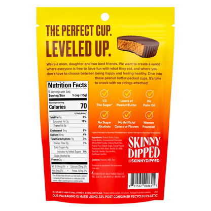 SkinnyDipped Milk Chocolate Peanut Butter Cups, 3.17oz