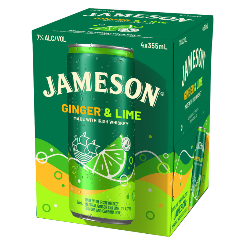 Jameson Ginger & Lime Cocktail 4pk 12oz Cans 6% ABV