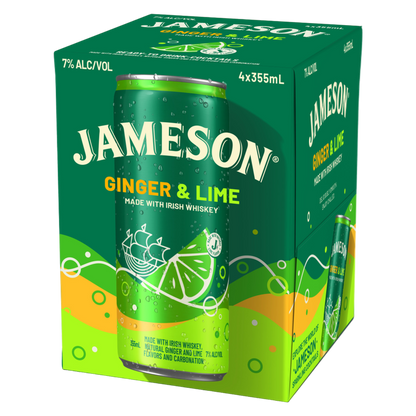 Jameson Ginger & Lime Cocktail 4pk 12oz Cans 6% ABV