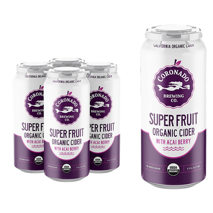 Coronado Brewing Co. Super Fruit Organic Hard Cider 4pk 16oz Cans