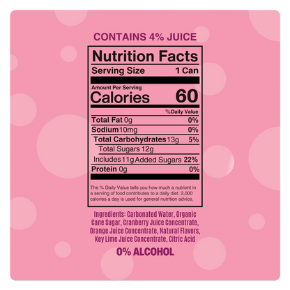 Mingle Mocktails Cranberry Cosmo 4pk 12oz Can