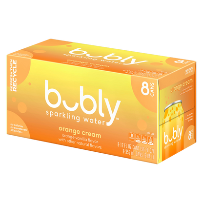 Bubly Orange Cream 8pk 12oz Can