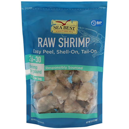 Sea Best Raw / Easy to Peel Shrimp (Frozen, 26-30ct) - 16oz