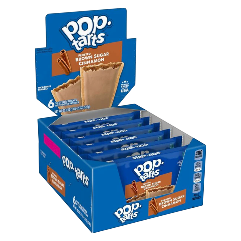 Pop-Tarts Frosted Brown Sugar Cinnamon Toaster Pastries 2ct case 6 CT