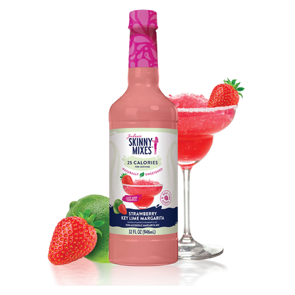 Jordan's Skinny Mixes Naturally Sweetened Strawberry Key Lime Margarita 32oz Btl