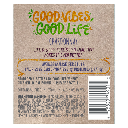 Good Vibes Good Life Chardonnay 750ml