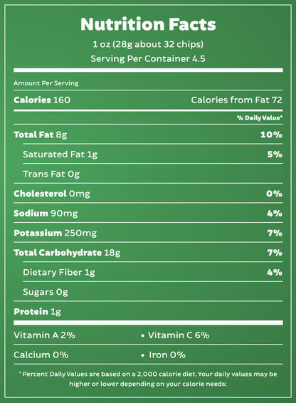 Mariquitas Classic Chips Plantain Lime 4.5oz