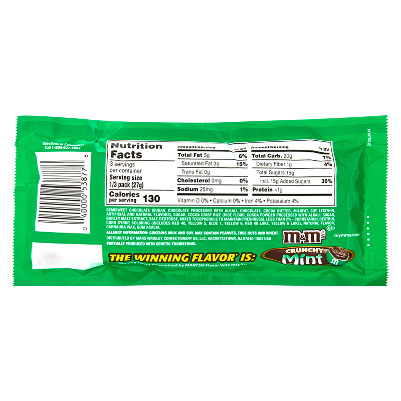 M&M's Crunchy Mint Share Size 2.83oz