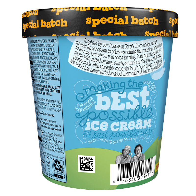 Ben & Jerry's Tony Chocolonely Chocolatey Love-a-Fair Ice Cream Pint