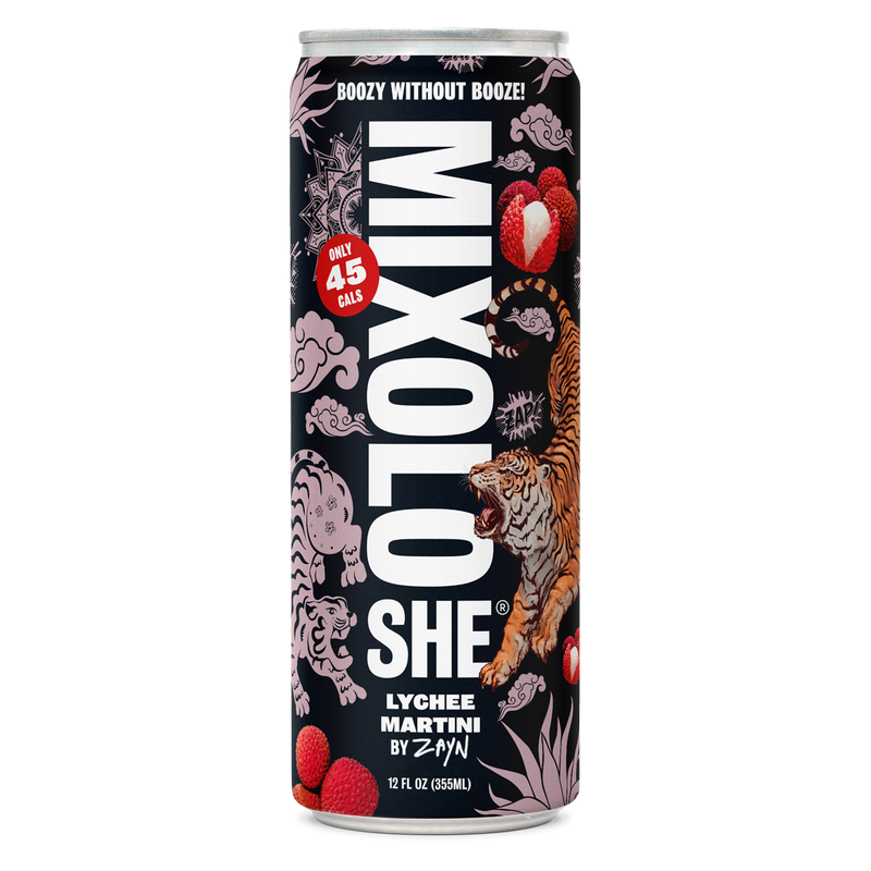 Mixoloshe Lychee Martini by ZAYN Non-Alcoholic Cocktail 4pk 12oz Can