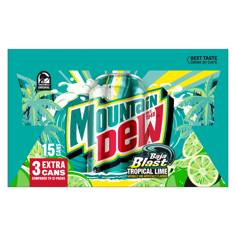Mountain Dew Baja Blast 15pk 12oz Can