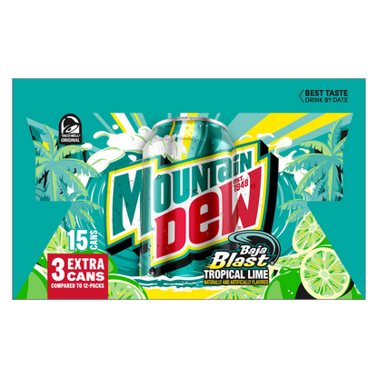 Mountain Dew Baja Blast 15pk 12oz Can