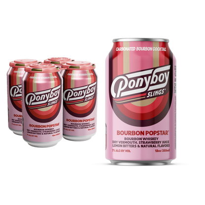 Ponyboy Slings Bourbon Popstar Cocktail 4pk 12oz Cans 7% ABV
