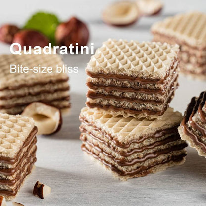 Quadratini Hazelnut, Creme-Filled Wafer Cookies, 8.82oz