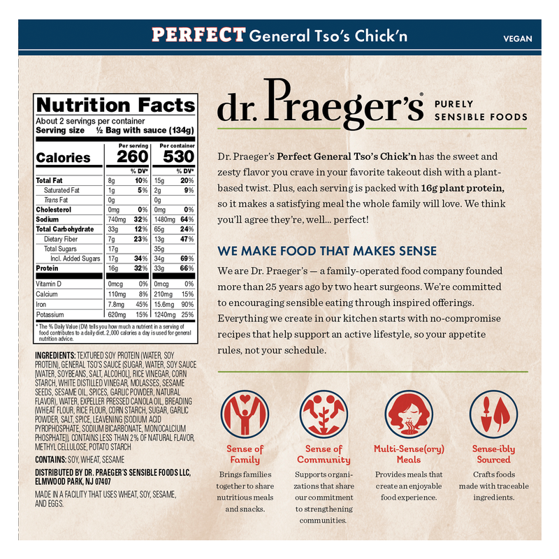 Dr. Praeger's Perfect General Tso’s Chick’n 9.5oz