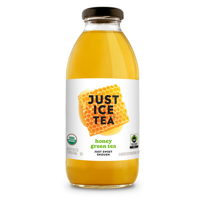 Just Ice Tea Honey Green Tea 16oz Glass Bottle
