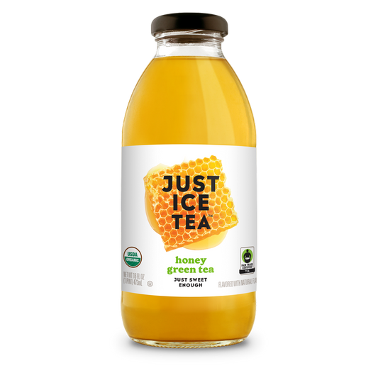 Just Ice Tea Honey Green Tea 16oz Glass Bottle