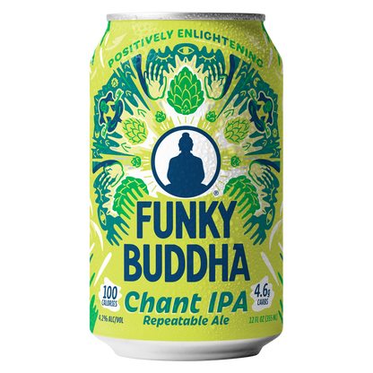 Funky Buddha Chant Session IPA Craft Beer, 6 pk, 12 oz cans, 4.2% ABV