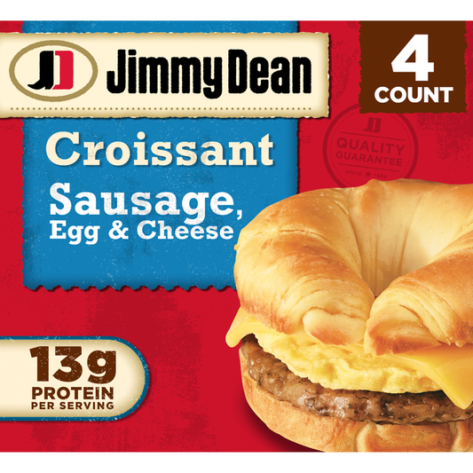 Jimmy Dean Sausage Egg & Cheese Frozen Croissant Sandwiches 4ct