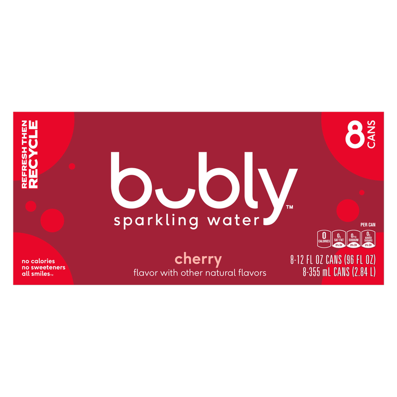 Bubly Cherry 8pk 12oz Can