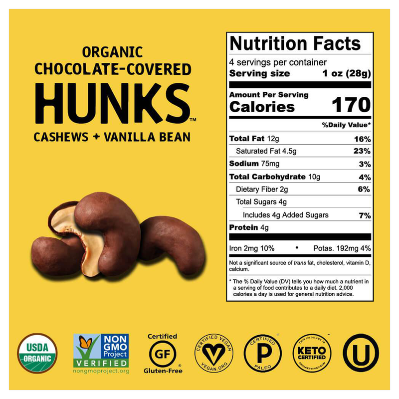 Hu Chocolate Covered Cashew and Vanilla Bean Hunks 4oz
