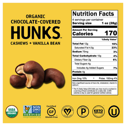 Hu Chocolate Covered Cashew and Vanilla Bean Hunks 4oz