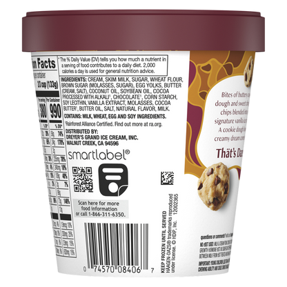 Haagen-Dazs Chocolate Chip Cookie Dough Ice Cream, 14oz.