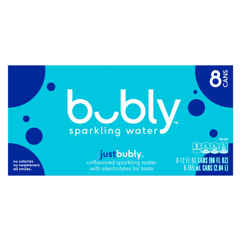 Bubly Unflavored 8pk 12oz Can
