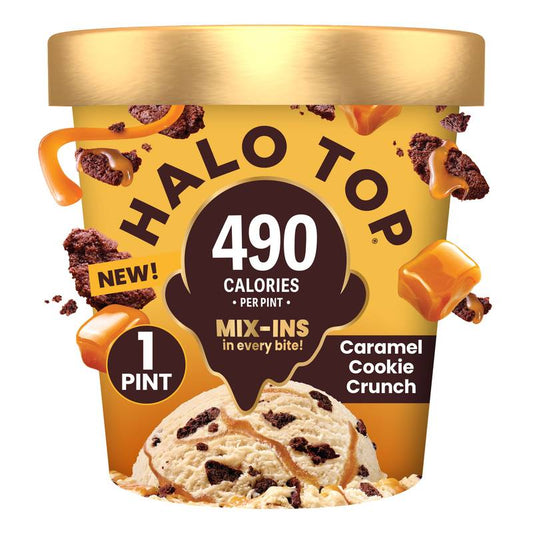 Halo Top Mix-In Caramel Dark Chocolate Cookie Crunch, 16 fl oz