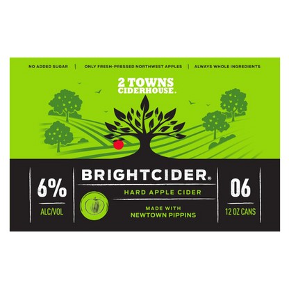 2 Towns BrightCider 6pk 12oz Can 6.0% ABV