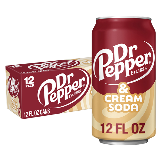 Dr Pepper & Cream Soda 12pk 12oz Can