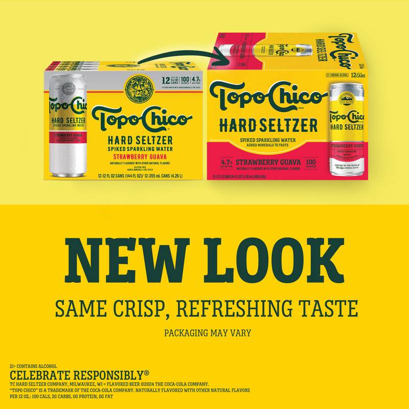Topo Chico Hard Seltzer Strawberry Guava 12pk 12oz Btl 4.7% ABV