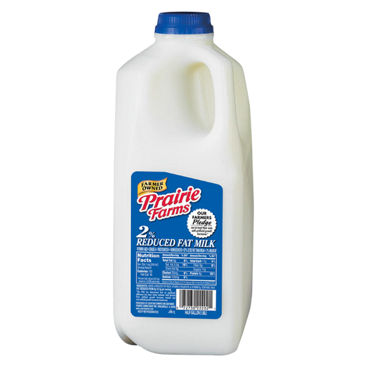 Prairie Farms 2% Reduced Fat Milk - 1/2 Gallon