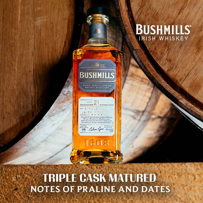 Bushmills 21 Year Irish Whiskey 750ml (80 Proof)