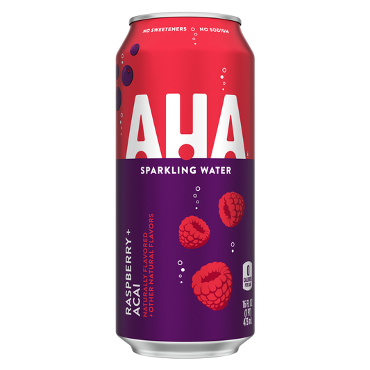 AHA Raspberry Acai Sparkling Water 16oz Can