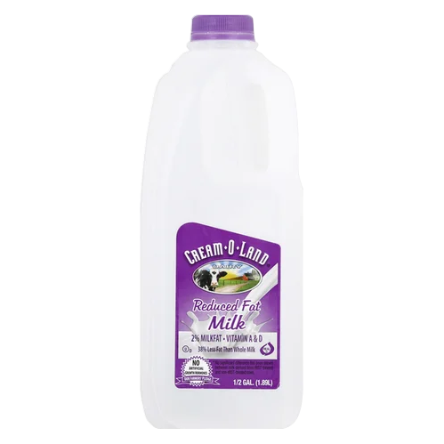 Cream-O-Land Vitamin A & D 2% Reduced Fat Milk - 1/2 Gallon