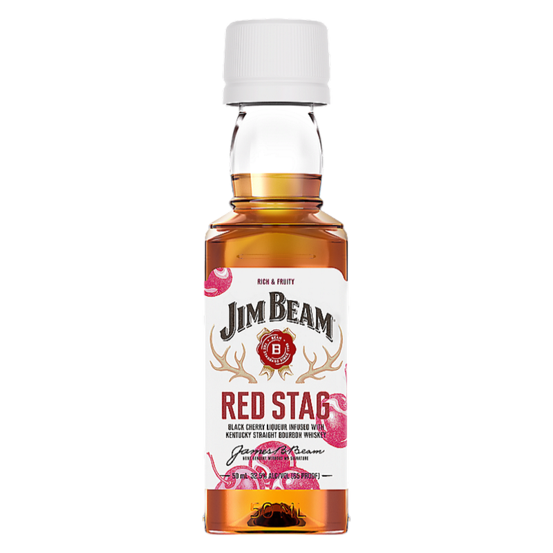 Jim Beam Red Stag Black Cherry Bourbon Whiskey 50ml (80 Proof)