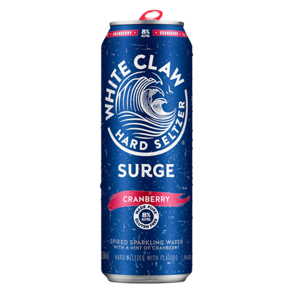 White Claw Hard Seltzer Surge Cranberry Single 19.2oz Can 8% ABV
