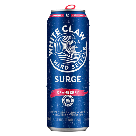 White Claw Hard Seltzer Surge Cranberry Single 19.2oz Can 8% ABV