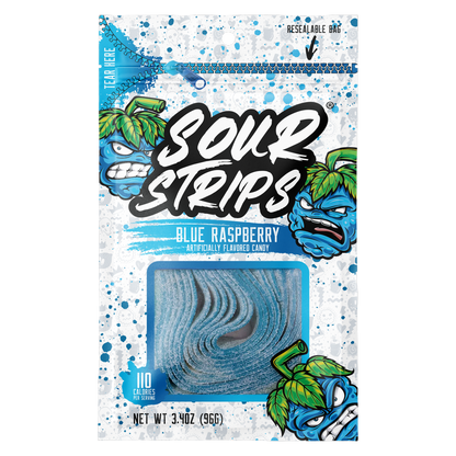 Blue Raspberry Sour Strips, 3.4oz