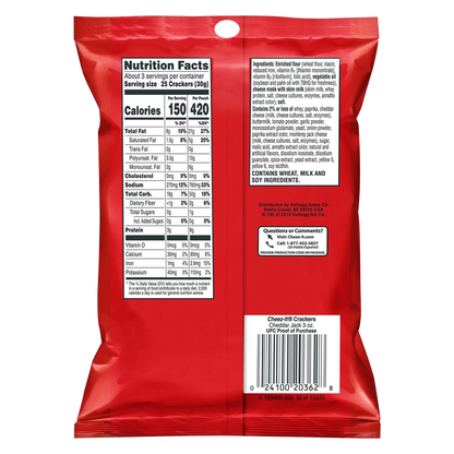 Cheez-It Cheddar Jack Crackers 3oz