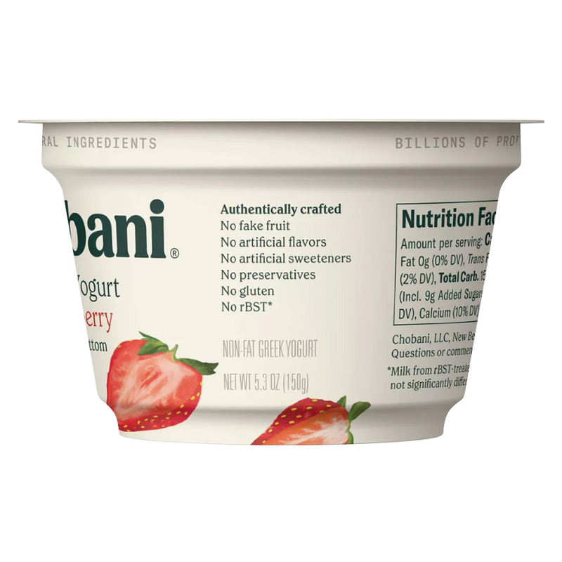 Chobani Strawberry on the Bottom Nonfat Greek Yogurt - 5.3oz
