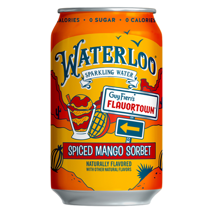 Waterloo Spiced Mango Sorbet Sparkling Water 12pk 12oz Can