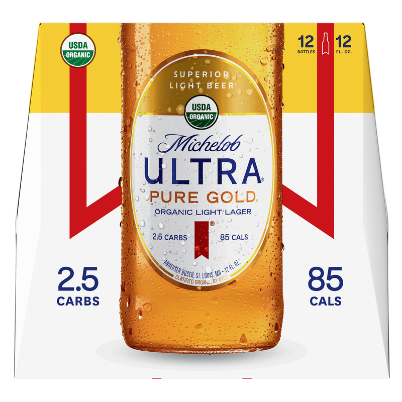Michelob Ultra Pure Gold 12pk 12oz Btl 3.8% ABV