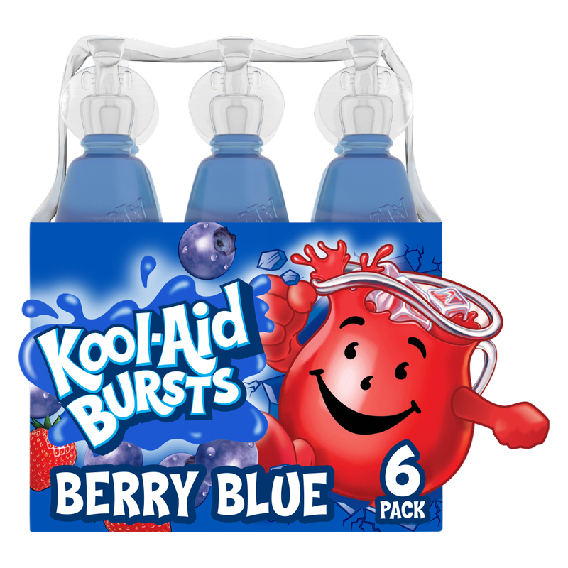 Kool Aid Bursts Berry Blue Juice 6pk 6.75oz Btl